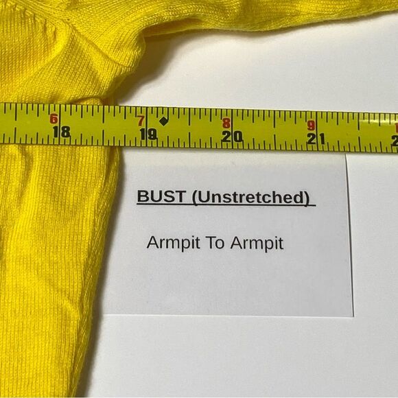 NWOT Talbots Yellow Cotton Button Front Cardigan W/ Nautical Trim Women's Size L - Picture 4 of 16